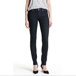 Paige Womens Skyline Skinny Stretch Jeans Twilight Dark Blue Wash size 26